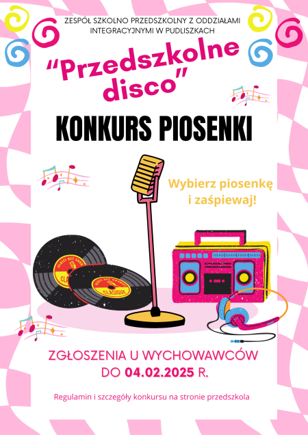 Konkurs piosenki  ''Przedszkolne Disco''